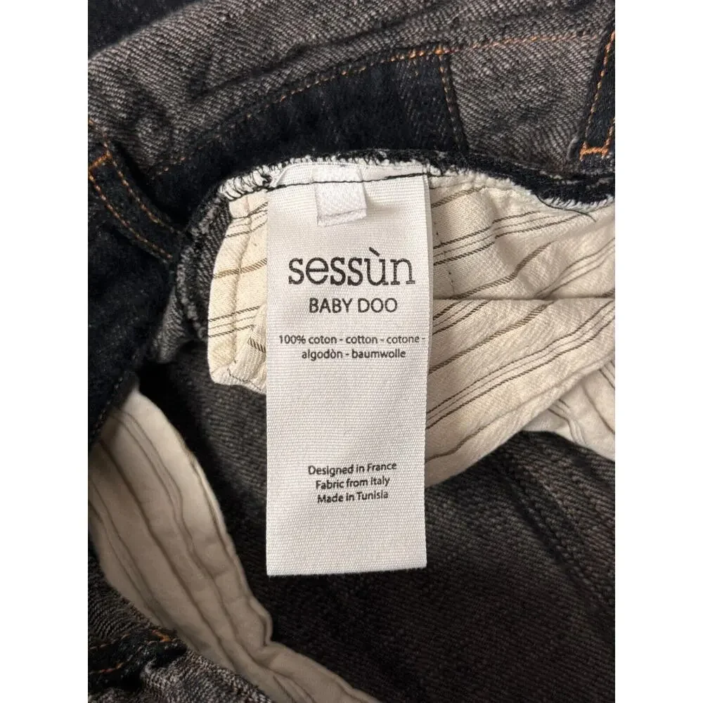 Sessun Skirt 36 / US XS Womens Patchwork Denim Button Front Mini